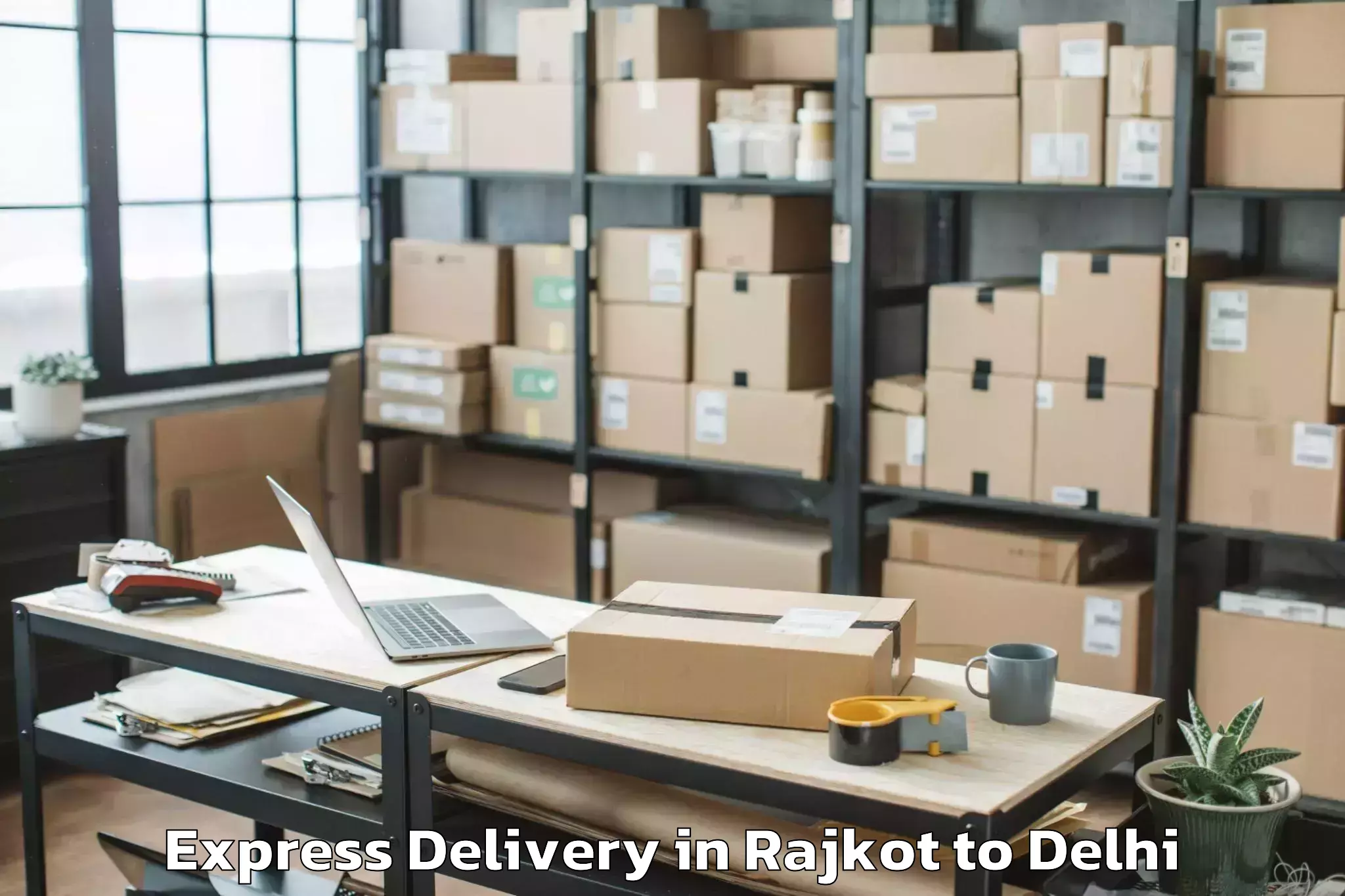 Rajkot to Jamia Hamdard New Delhi Express Delivery Booking